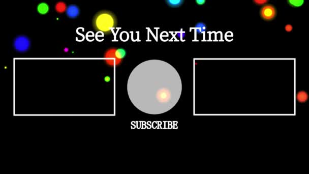 Youtube End Card Ending Screen Motion Graphics — Vídeo de Stock