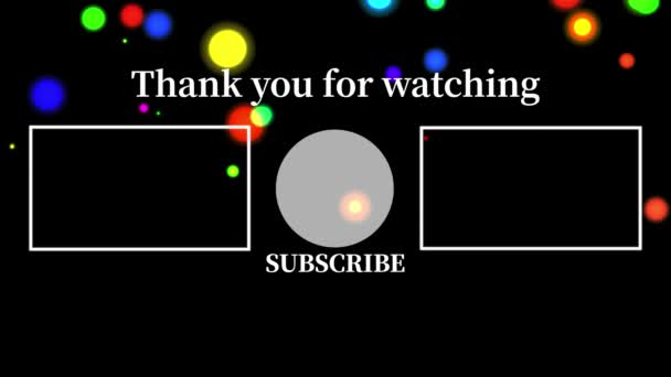 Youtube End Card Ending Screen Motion Graphics — стоковое видео