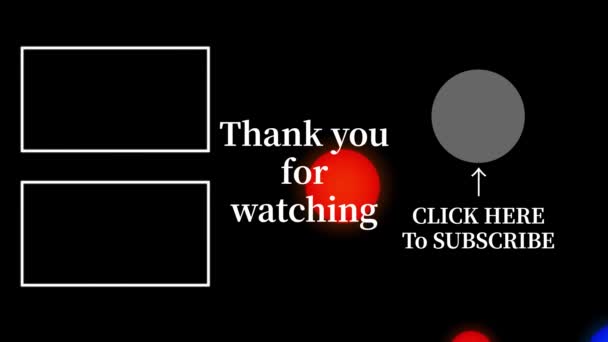 Youtube End Card Ending Screen Motion Graphics — Video Stock