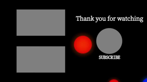 Youtube End Card Ending Screen Motion Graphics — 图库视频影像