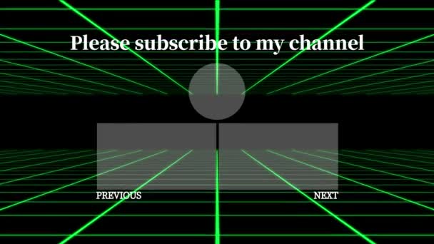 Youtube End Card Ending Screen Motion Graphics — Vídeo de Stock