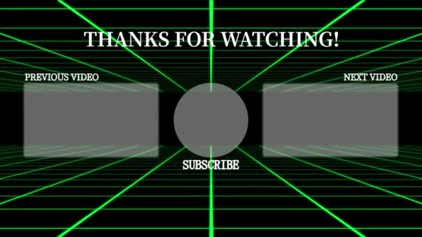 Youtube End Card Ending Screen Motion Graphics — Stock Video