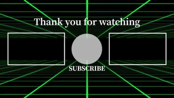 Gráficos Movimento Final Cartão Extremidade Youtube — Vídeo de Stock
