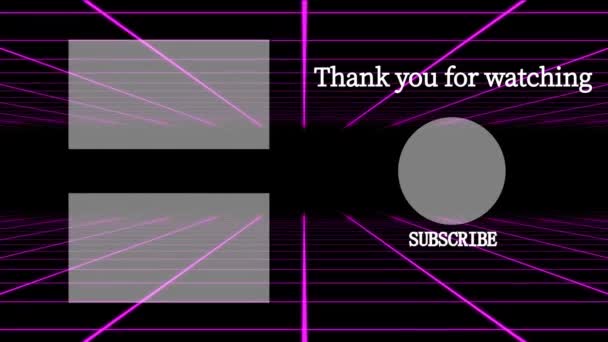 Youtube End Card Ending Screen Motion Graphics — Stockvideo