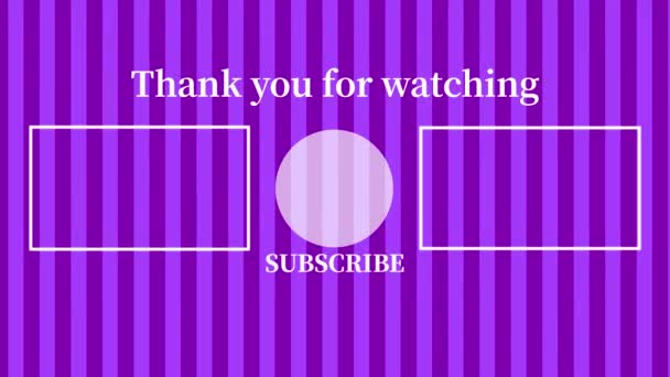 Youtube End Card Ending Screen Motion Graphics — стоковое видео