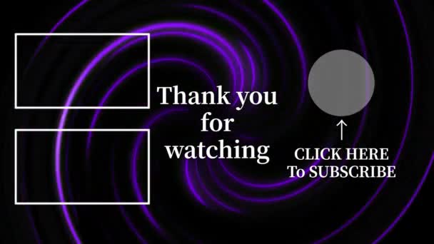 Youtube End Card Ending Screen Motion Graphics — Stock Video