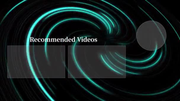 Youtube End Card Ending Screen Motion Graphics — Vídeo de Stock