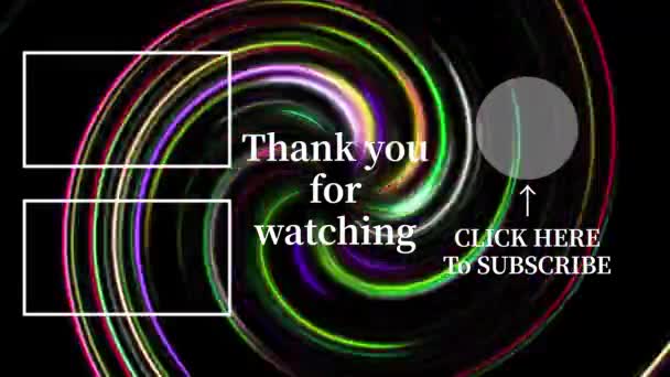 Youtube End Card Ending Screen Motion Graphics — ストック動画