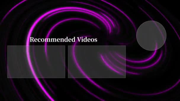 Youtube Endkarte Beendet Screen Motion Grafik — Stockvideo