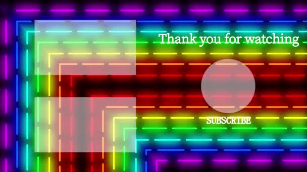 Youtube End Card Ending Screen Motion Graphics — Stock Video