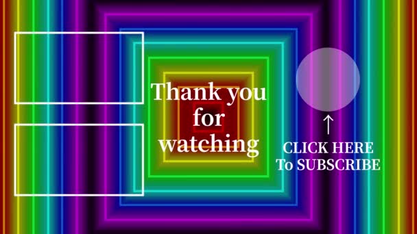 Youtube Fin Carte Écran Motion Graphiques — Video
