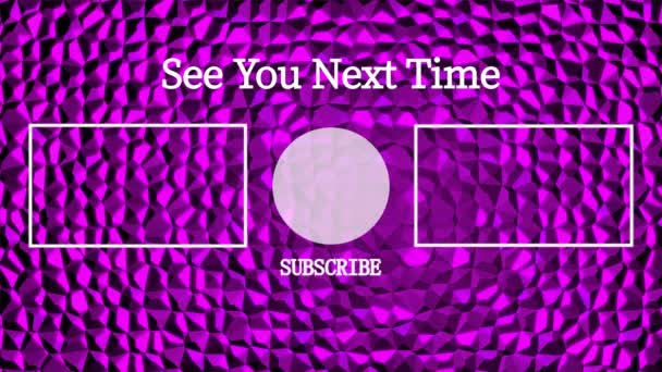 Youtube End Card Ending Screen Motion Graphics — Stock Video