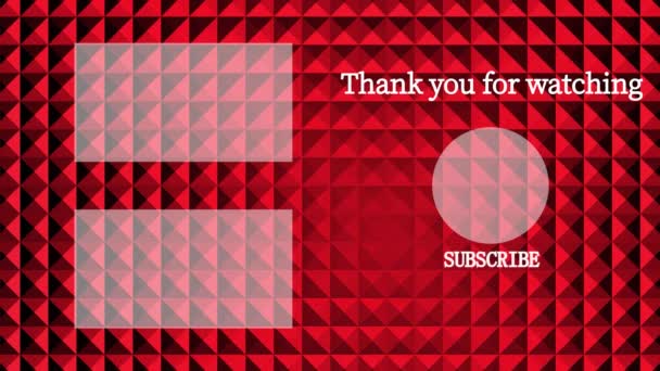 Youtube End Card Ending Screen Motion Graphics — Vídeo de Stock