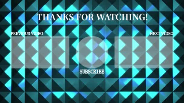 Youtube End Card Ending Screen Motion Graphics — Vídeo de Stock