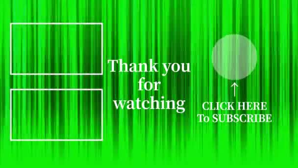 Youtube End Card Ending Screen Motion Graphics — Stockvideo