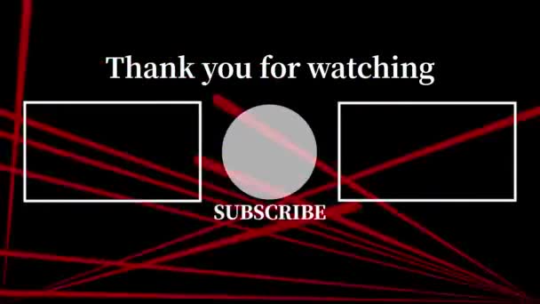 Youtube End Card Ending Screen Motion Graphics — Vídeo de Stock