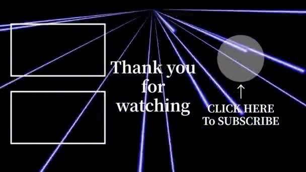 Karta Końcowa Youtube Kończąca Grafikę Ruchu Ekranu — Wideo stockowe