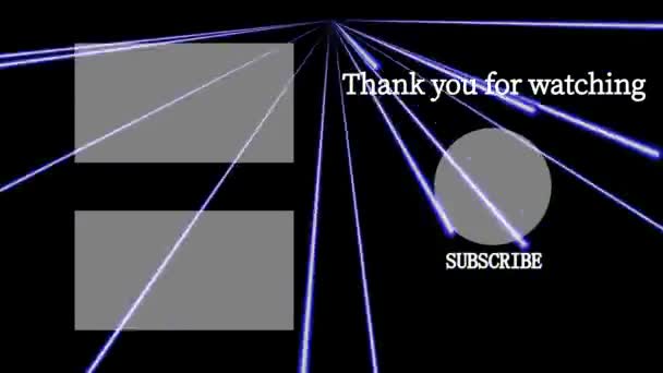 Youtube End Card Ending Screen Motion Graphics — Vídeo de Stock