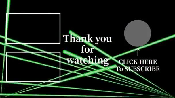 Youtube End Card Ending Screen Motion Graphics — стоковое видео