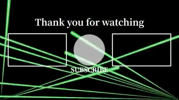 Youtube Endkarte Beendet Screen Motion Grafik — Stockvideo