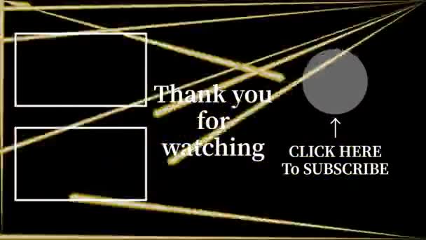 Youtube End Card Ending Screen Motion Graphics — 图库视频影像