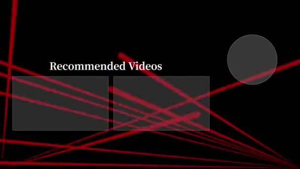 Youtube Eindkaart Einde Scherm Motion Graphics — Stockvideo