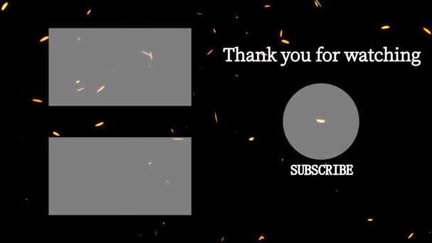 Youtube End Card Ending Screen Motion Graphics — Video Stock