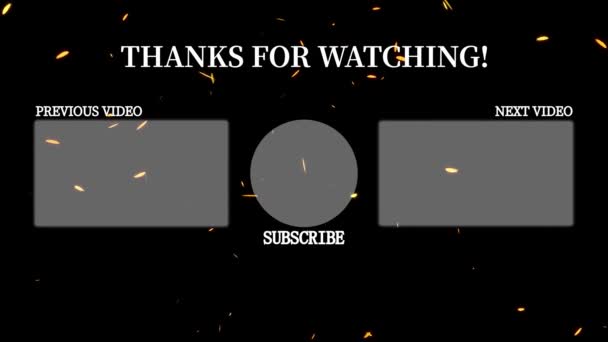 Youtube End Card Ending Screen Motion Graphics — Vídeo de Stock