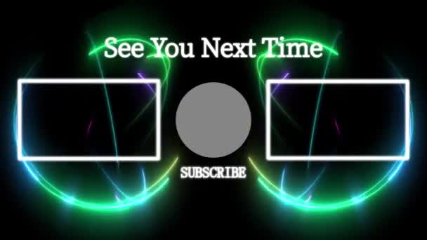 Youtube End Card Ending Screen Motion Graphics — ストック動画