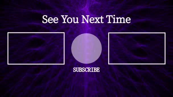 Youtube Endkarte Beendet Screen Motion Grafik — Stockvideo
