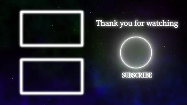 Youtube End Card Ending Screen Motion Graphics — 图库视频影像