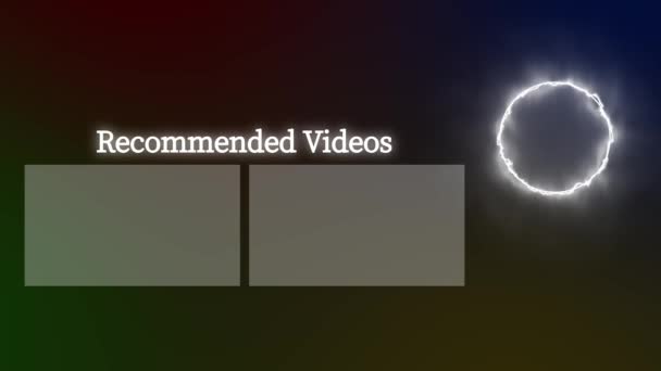 Youtube Eindkaart Einde Scherm Motion Graphics — Stockvideo