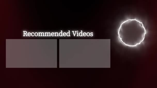 Youtube Endkarte Beendet Screen Motion Grafik — Stockvideo