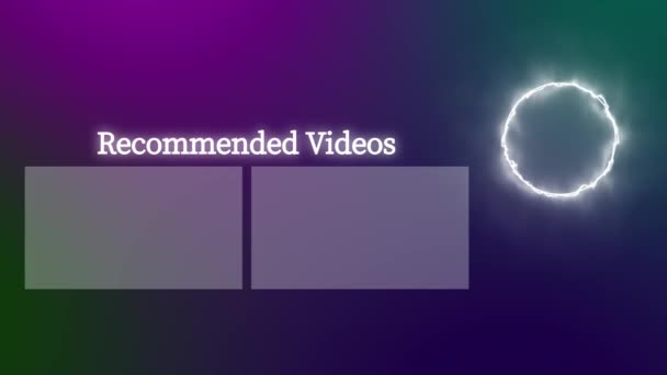 Youtube End Card Ending Screen Motion Graphics — Video Stock