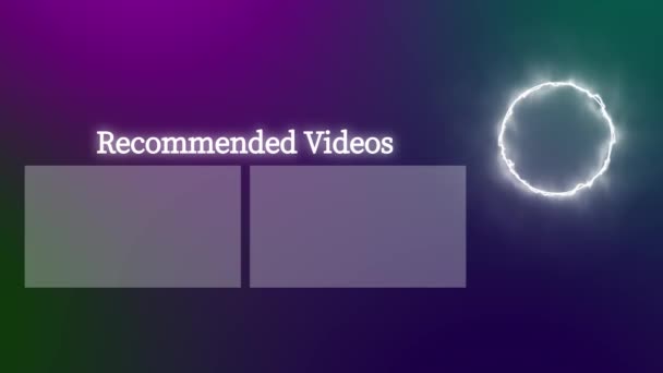 Youtube Eindkaart Einde Scherm Motion Graphics — Stockvideo