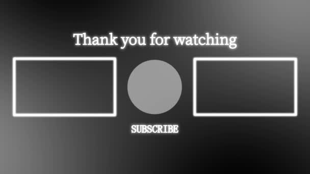 Grafika Zakončení Obrazovky Youtube — Stock video