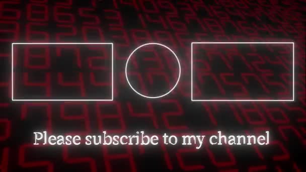 Youtube Τέλος Κάρτας Τελειώνει Γραφικά Κίνησης Οθόνης — Αρχείο Βίντεο