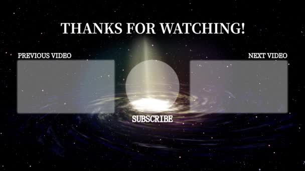 Youtube End Card Ending Screen Motion Graphics — Wideo stockowe