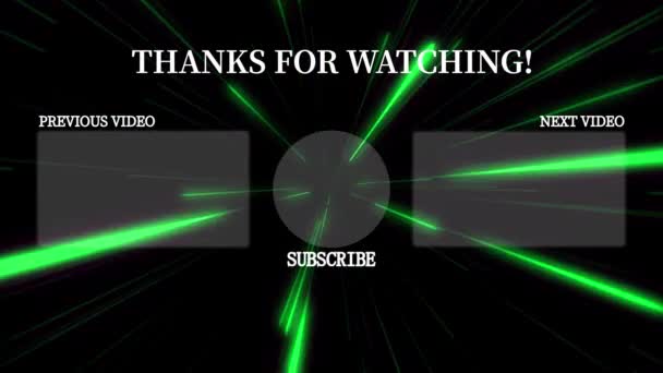 Youtube End Card Ending Screen Motion Graphics — Wideo stockowe