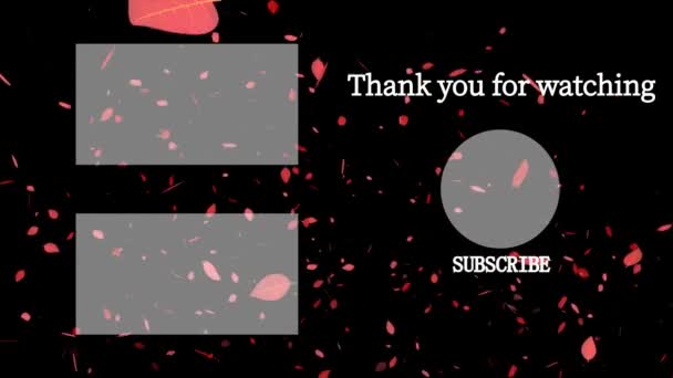 Youtube End Card Ending Screen Motion Graphics — Stock videók