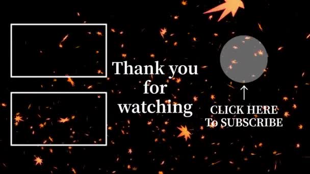 Youtube End Card Ending Screen Motion Graphics — Stock Video