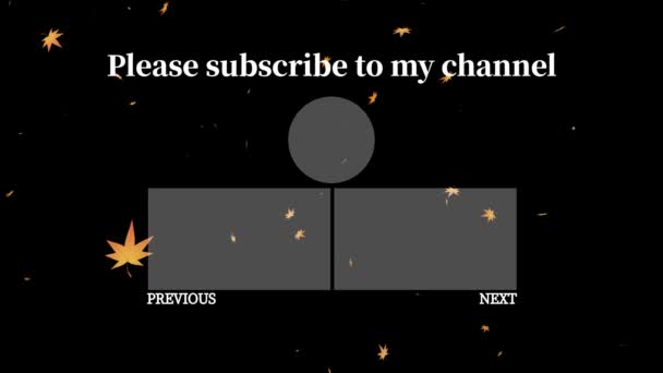 Youtube End Card Ending Screen Motion Graphics — стоковое видео