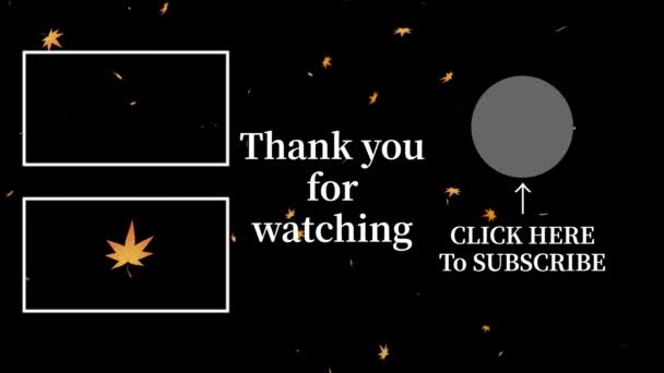 Youtube End Card Ending Screen Motion Graphics — стоковое видео