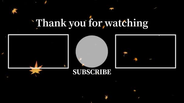 Youtube End Card Ending Screen Motion Graphics — стоковое видео