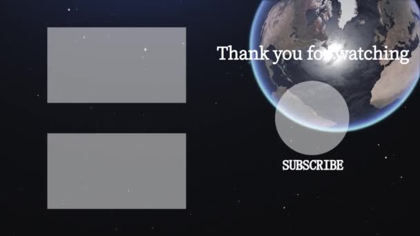 Youtube End Card Ending Screen Motion Graphics — стоковое видео