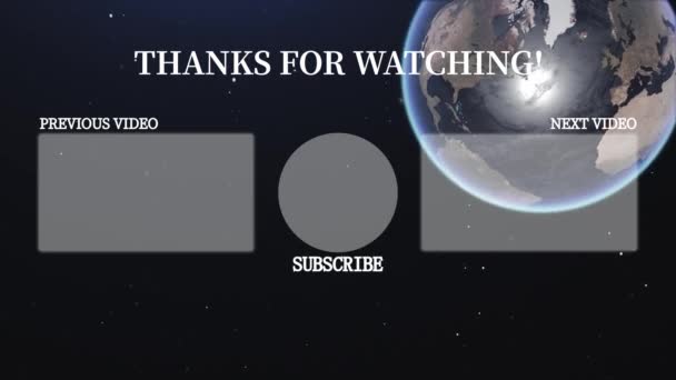 Youtube End Card Ending Screen Motion Graphics — Vídeo de Stock