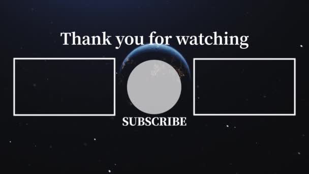 Youtube End Card Ending Screen Motion Graphics — стоковое видео