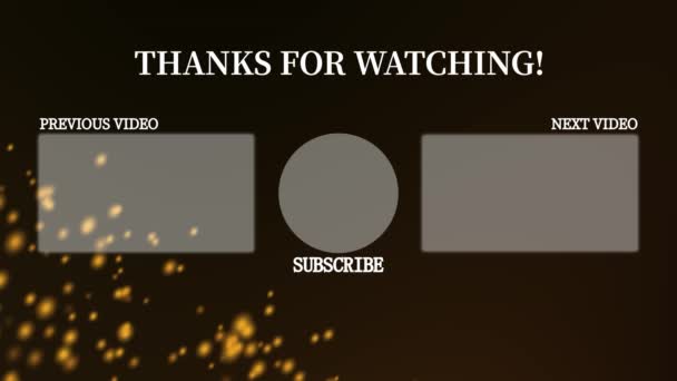 Youtube End Card Ending Screen Motion Graphics — стоковое видео