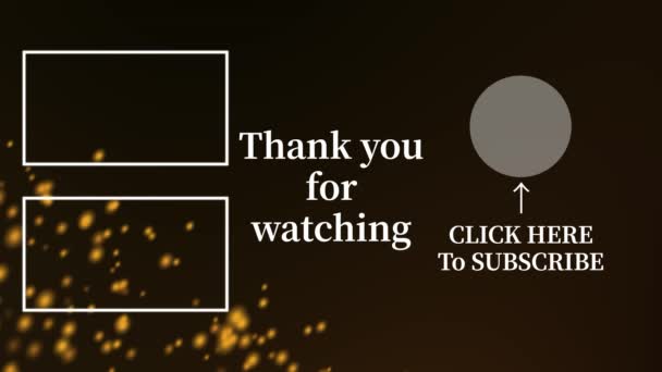 Youtube Endkarte Beendet Screen Motion Grafik — Stockvideo