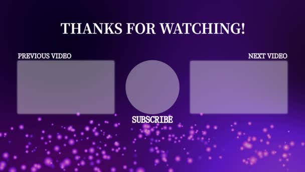 Youtube End Card Ending Screen Motion Graphics — стоковое видео